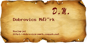 Dobrovics Márk névjegykártya