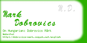 mark dobrovics business card