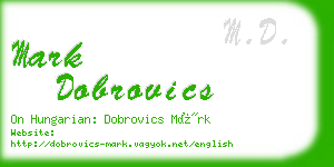 mark dobrovics business card